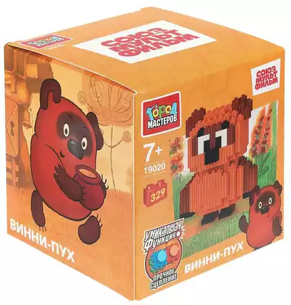 Конструктор 3D сборная фигурка Винни Пух 329 дет. 19020-LD Город мастеров