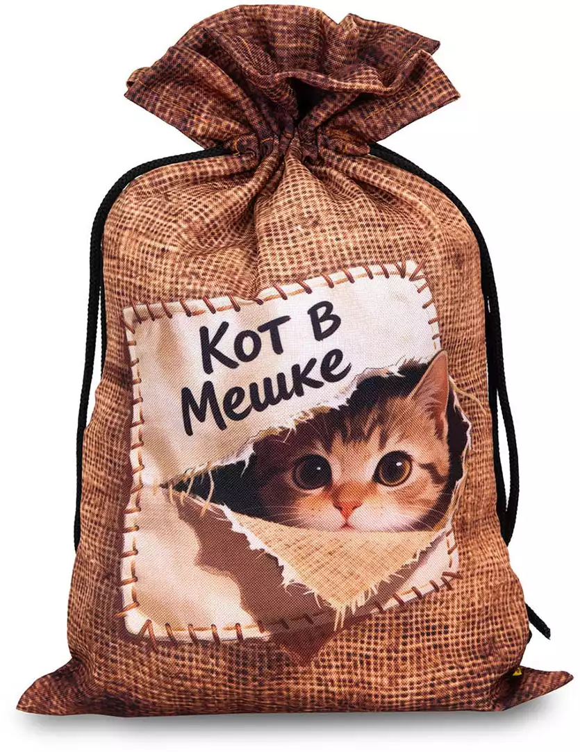 Мягкая игрушка Кот в Мешке счастья вам антистресс 18 см 26аси07н-5