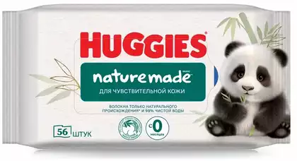 Влажные салфетки детские Huggies Naturemade , 56 шт
